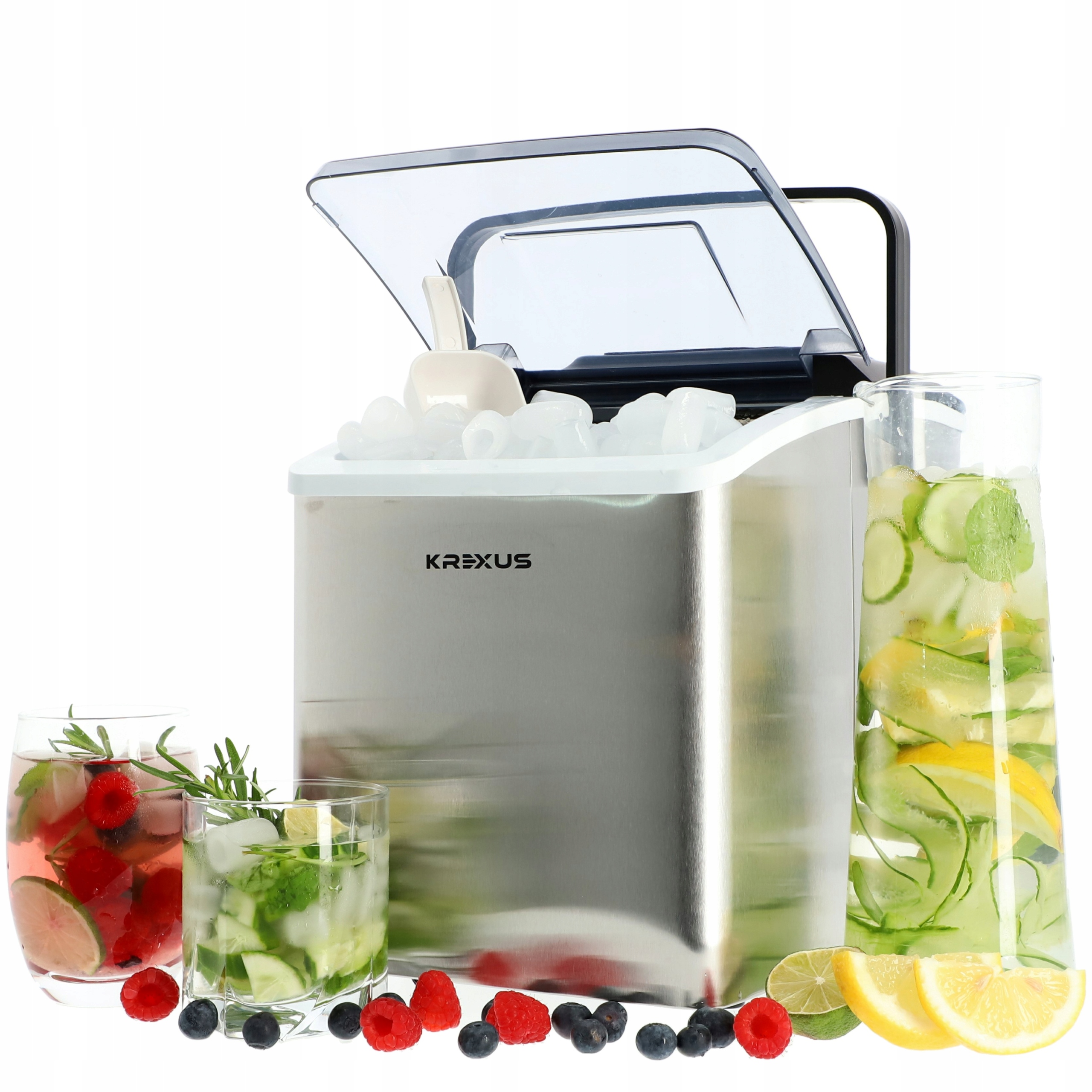 Výrobník ľadu Krexus EX9201 strieborný/sivý 150 W
